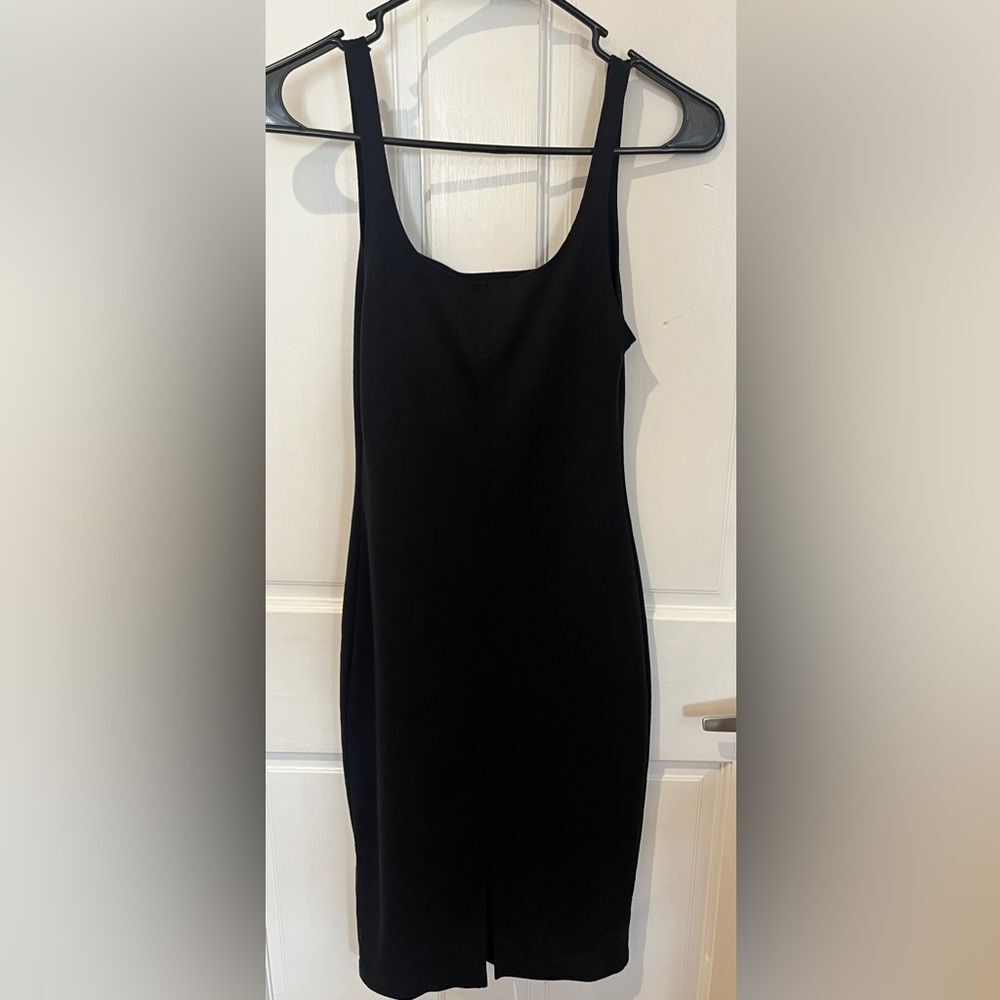 ZARA Trafaluc Black Square Neck Tank Dress Size Small